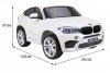 BMW X6M XXL dla 2 dzieci Biały SUV + Pilot + Ekoskóra